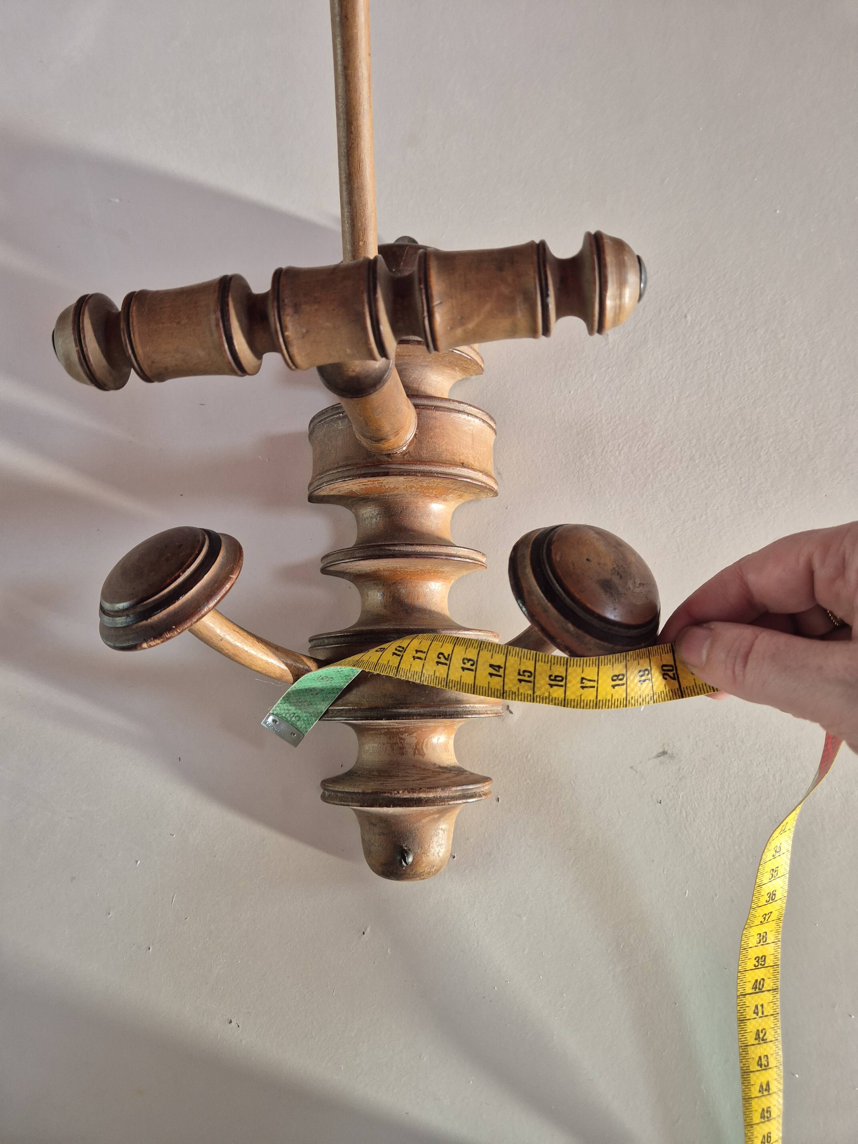vintage wooden coat rack from the 1960s
