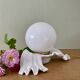 Old lamp in white and opaline ceramic