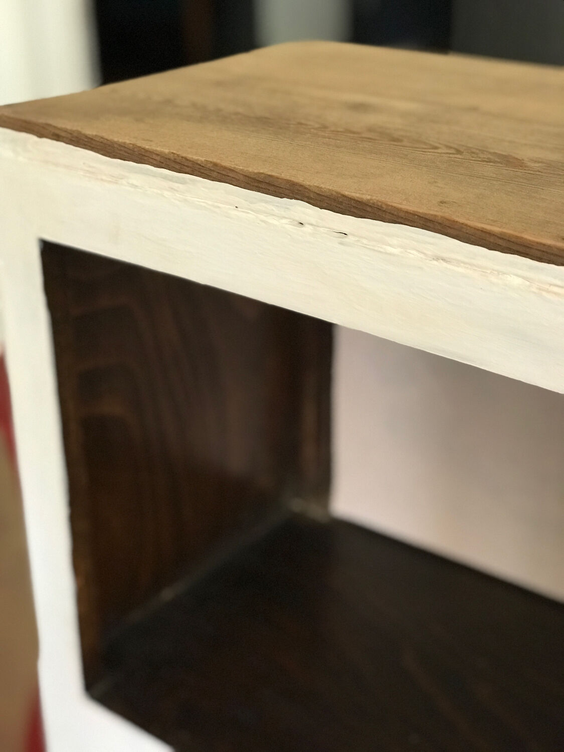 Bedside table vintage country style wood