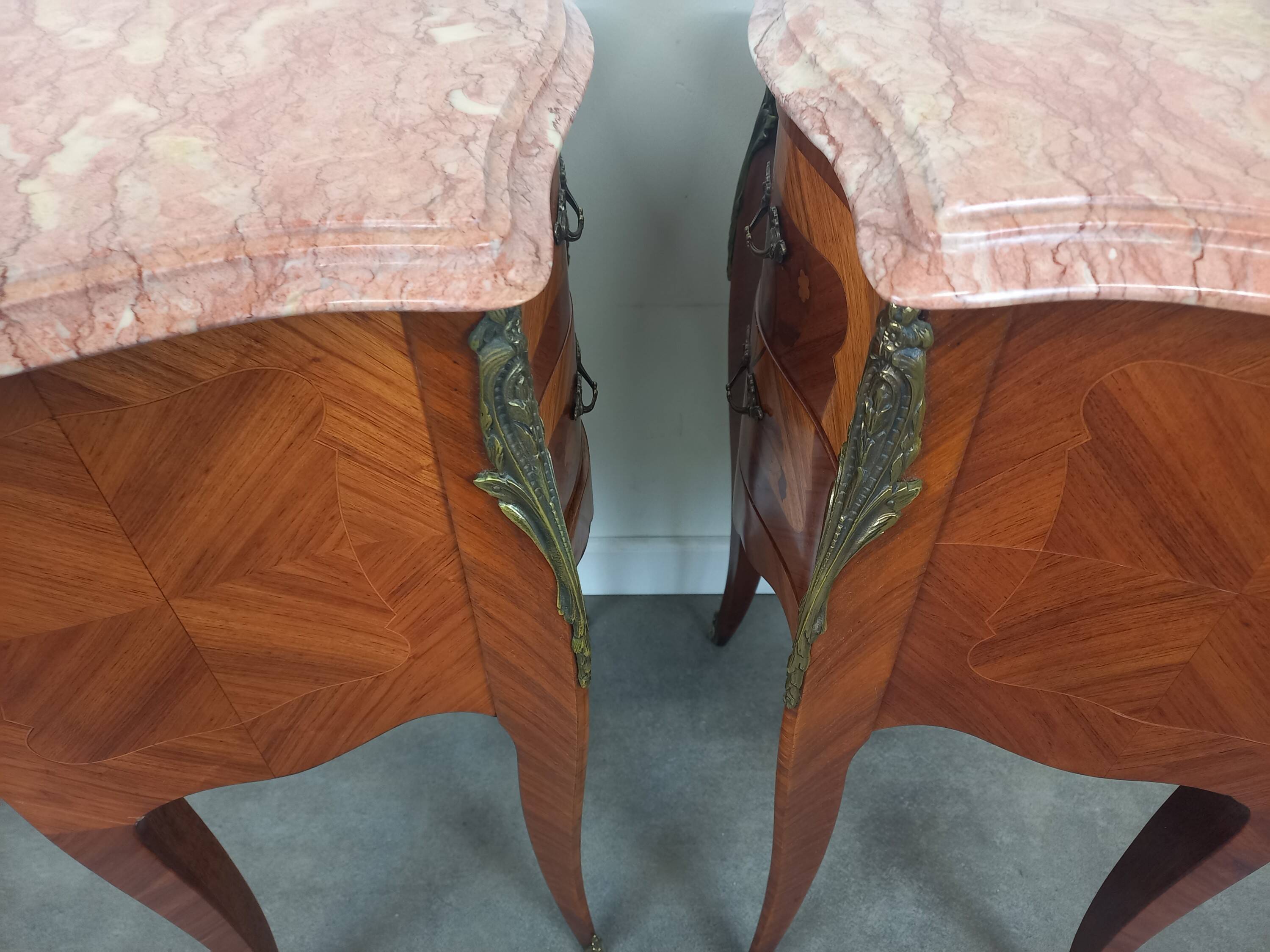 Pair of Louis XV style bedside tables