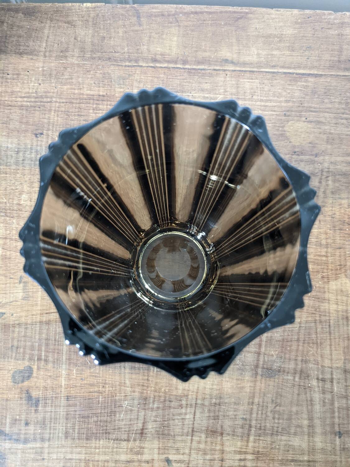 Smoked glass vase