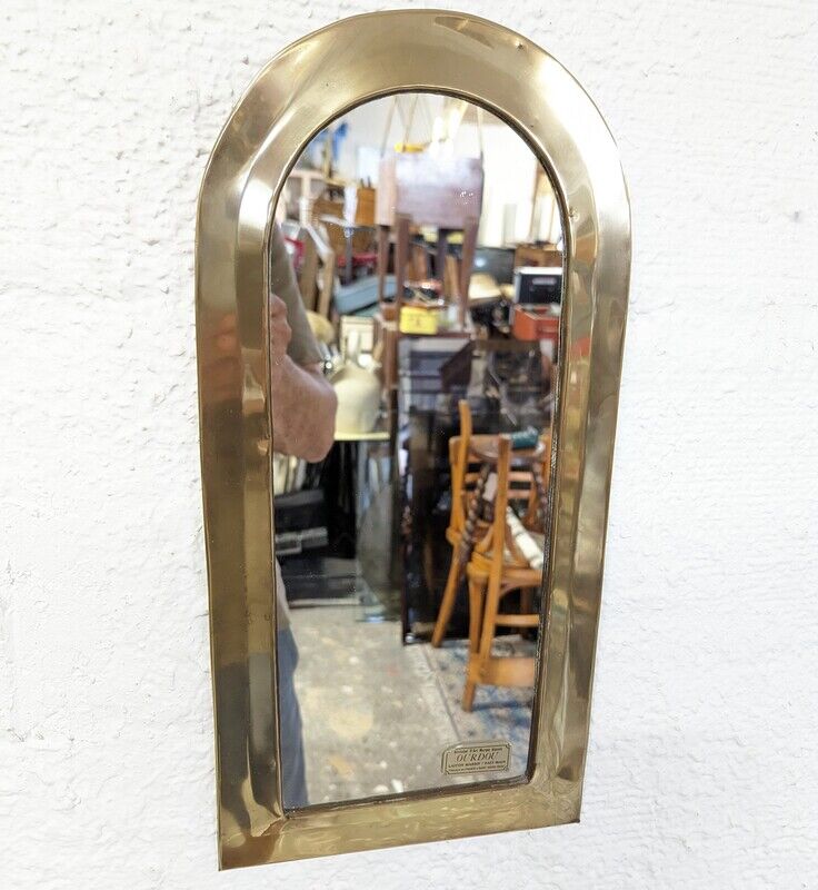Urdu mirror in solid brass