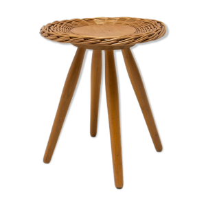 Tabouret en rotin par