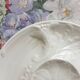 6 vintage Gien white slip earthenware artichoke plates