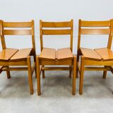 3 homemade chairs Regain selection Perriand for Les Arcs 1600