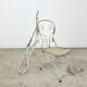 Set of two vintage foldable metal bistro chairs by Mathieu matego