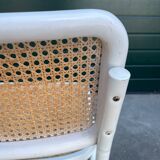 Set of 4 Cesca b32 model chairs in white by Marcel Breuer