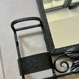 Wrought iron Art Deco mirror