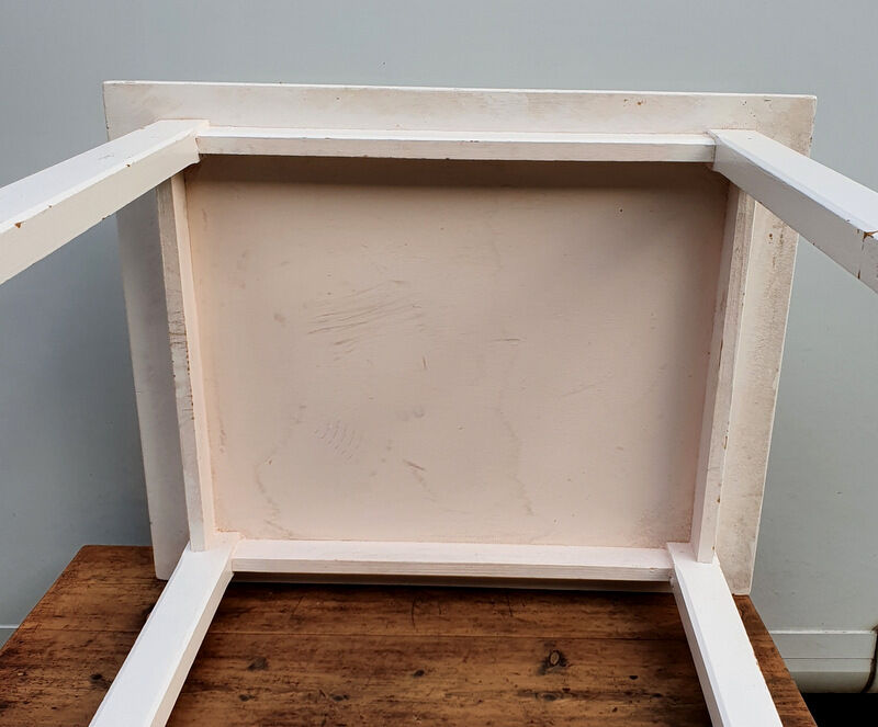 White painted wood table