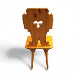 4 x chaises folk / Tyroler / en pin / 1970