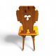 4 x chaises folk / Tyroler / en pin / 1970
