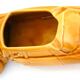 Advertising ashtray, Citroën DS in ochre earthenware, bodywork, garage