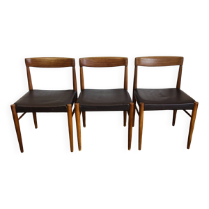 3 chaises scandinaves - marron