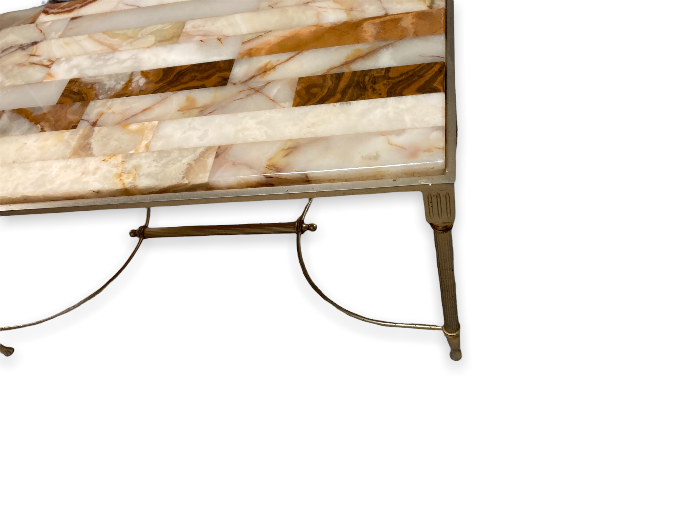 Coffee Table Hollywood Regency Italian Marble