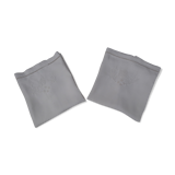 Pair of old cushions cover in thin white canvas, monogrammed