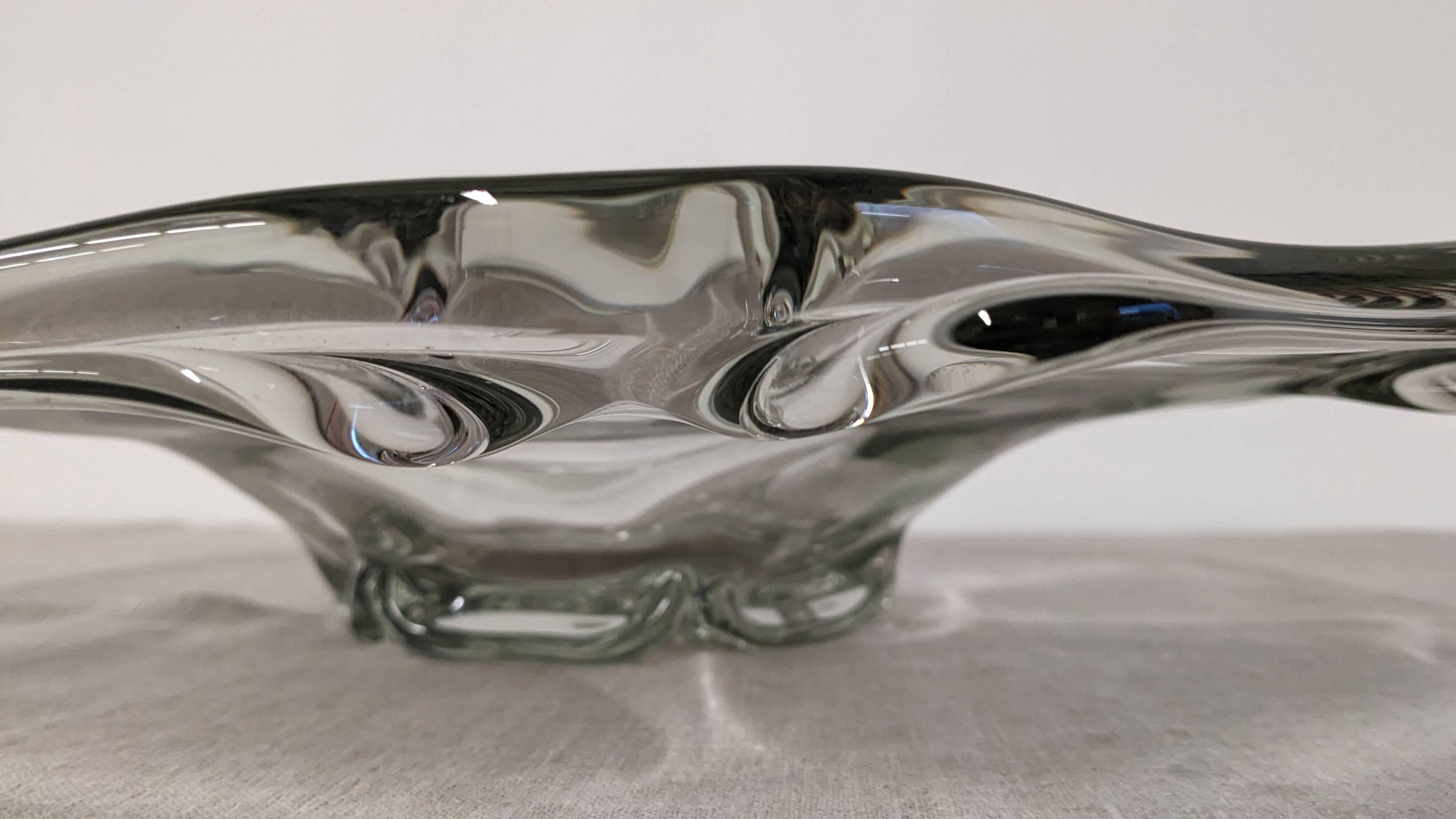 XL Murano glass fruit bowl or pocket emptier, Italy circa 1970