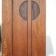 Vintage wardrobe, 1-door wooden wardrobe with beveled mirror, hanging wardrobe