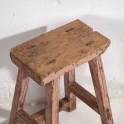 Tabouret ancien à patine rose (c.1900) #8