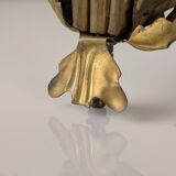 Art Nouveau Chestnut Leaf and Green Glass Sconce, 1900s