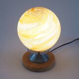 Amber marbled ball lamp
