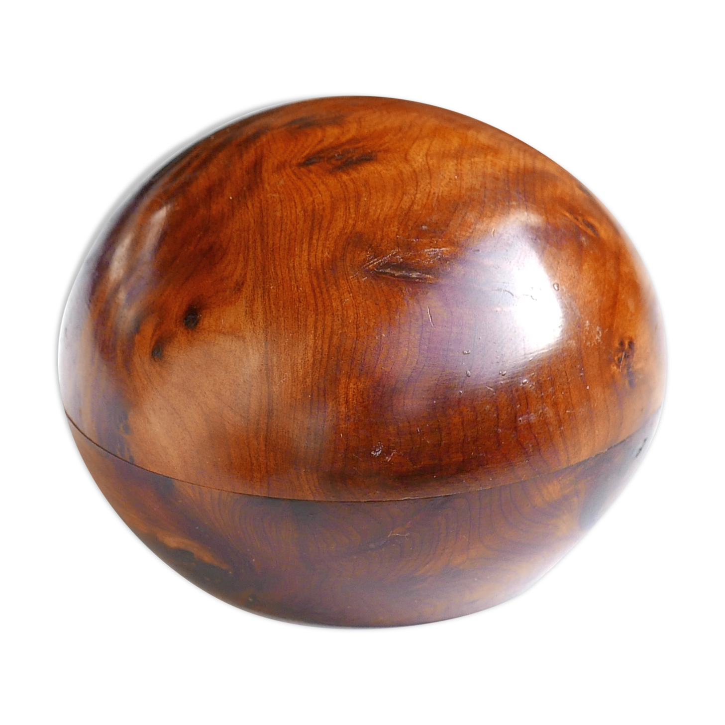 Round wooden box, 70s