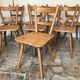 Set of eight vintage chairs by Adolf Schneck late 1940