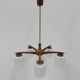 Vintage hanging lamp with 5 glass shades
