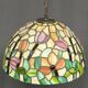 Tiffany-style pendant suspension.