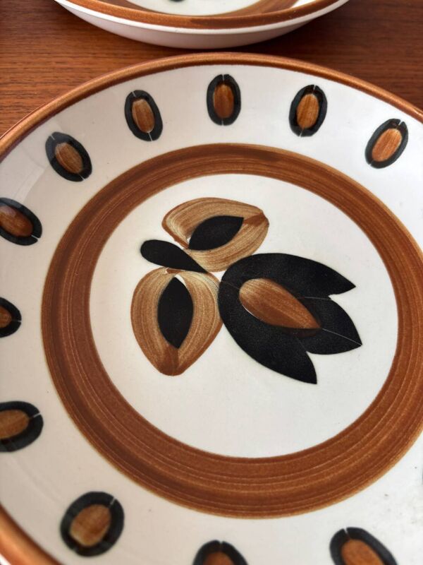 Lot assiettes creuse boch la louviere vintage 1970 modele kimono - ann