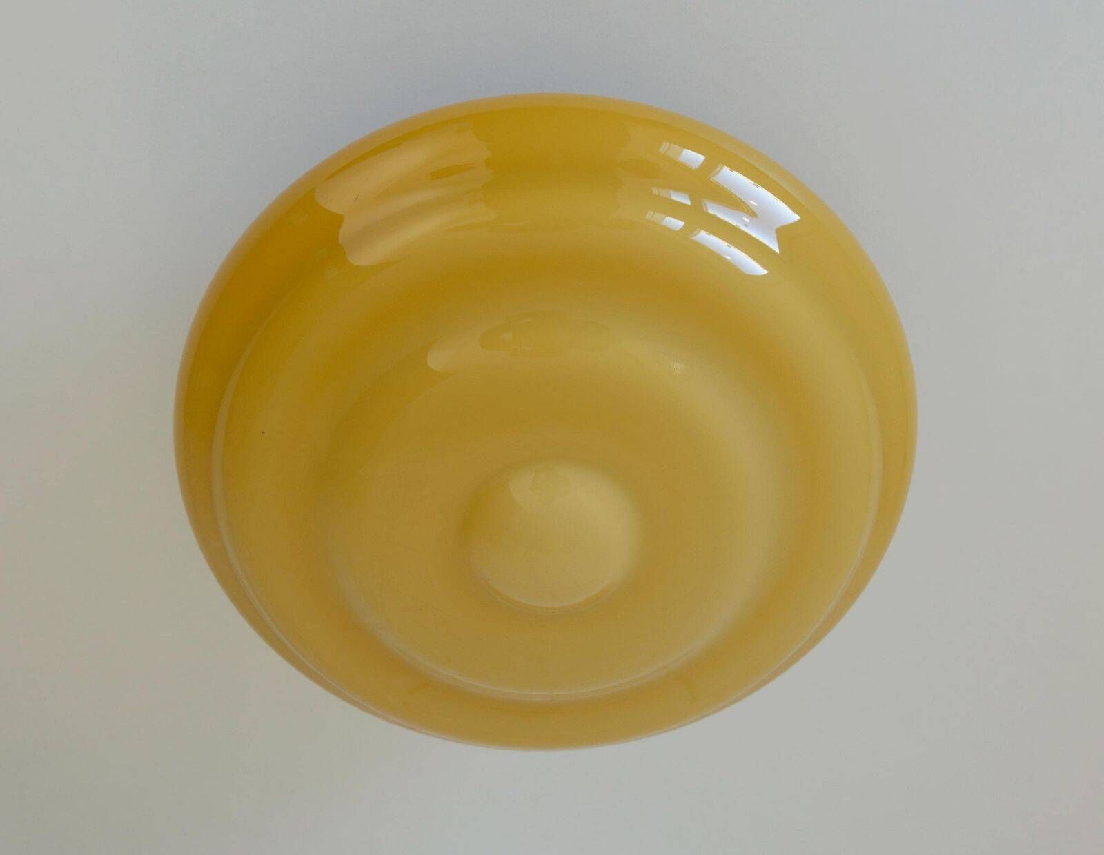 Antique Glass Ceiling Light, 100 Year Old Hand Blown Art Deco Sconce