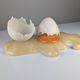 Broken egg alabaster sculpture lamp by Marco Ricciardi, Italy, 1980s