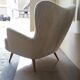 Ensemble de 4 fauteuils organic wingback chairs des années 50/60 vintage