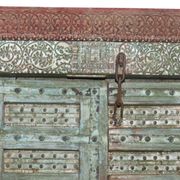 Old Indian door in old teak, original piece and patina