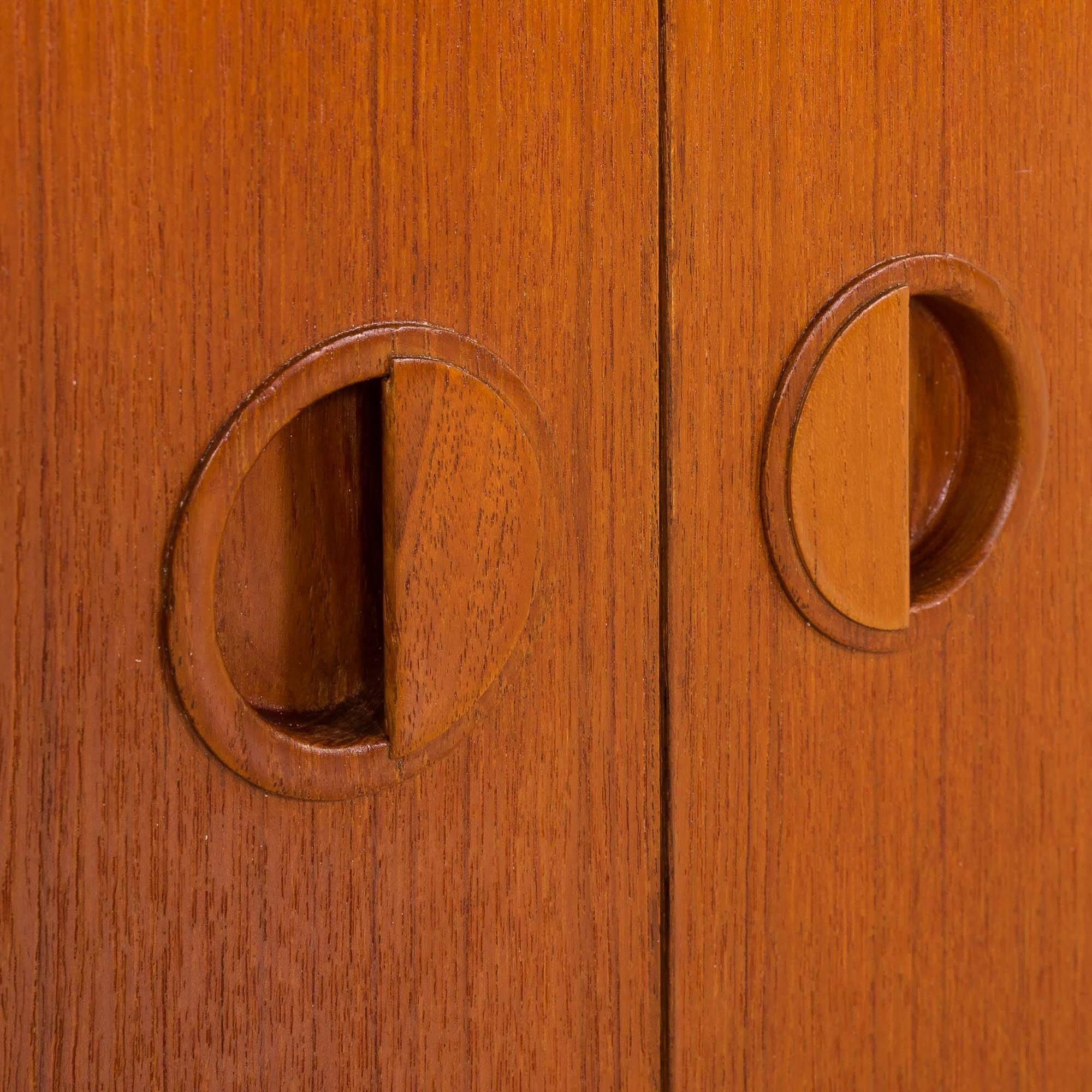 Hansen and Guldborg 3 bay teak wall unit, Denmark 1960s