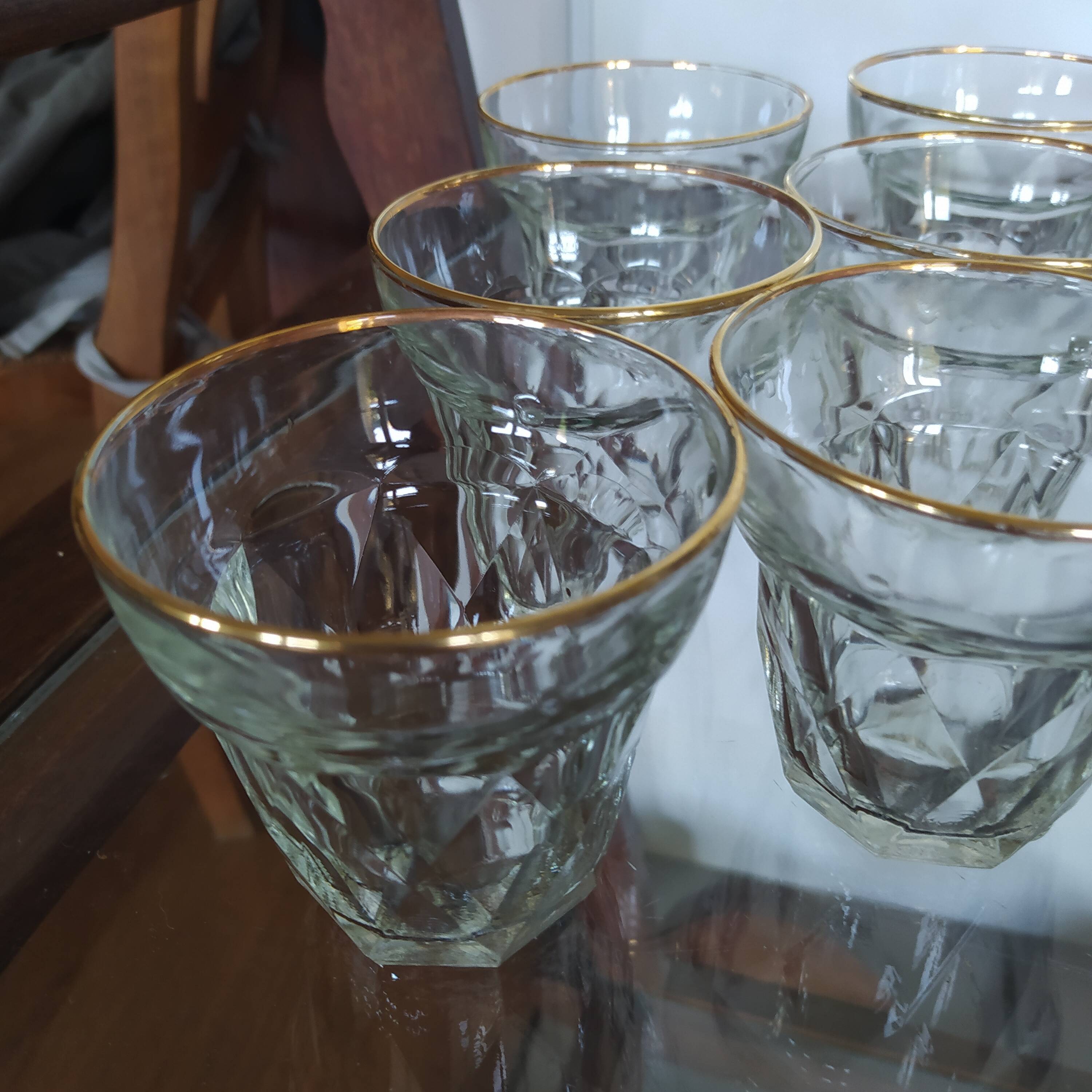 Bvb france regd 1950 glass wine glass and carafe set.