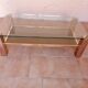 Table basse vintage dorée à l'or fin 23carats par Belgo Chrome