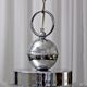 Vintage chrome hanging lamp, 1970s