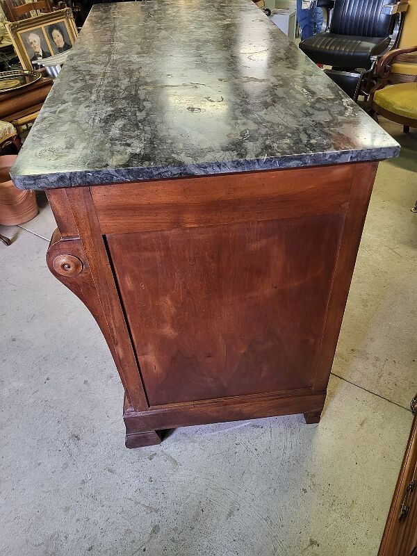 Bahut 2 doors 2 drawers in walnut period restoration a crosse