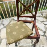 Solid mahogany chair, Restoration period, 19th century