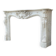 Remarkable Louis XV Style Fireplace, In Carrara Marble Circa 1880