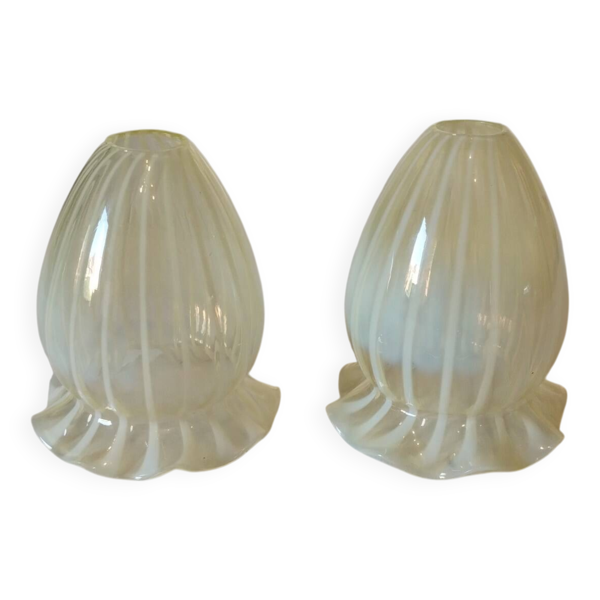 Set of 2 colored crystal lampshades