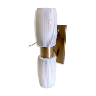 Applique double feux métal doré – années 60