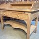 Meuble de toilette ancien en bois brut
