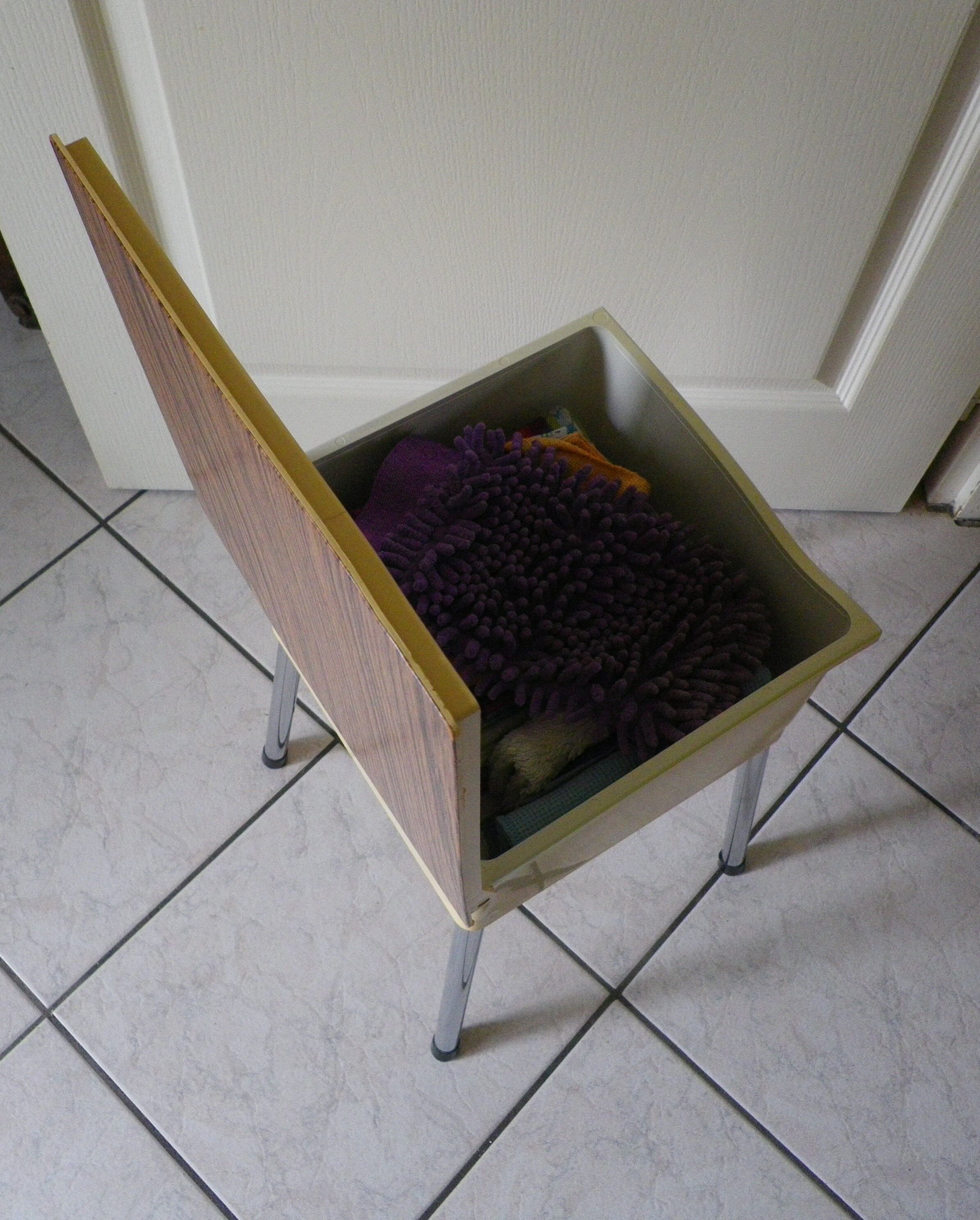 Vintage stool with storage box -1960s
