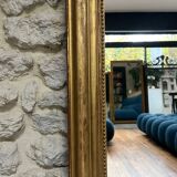 Antique mirror 173/94.5cm Louis-Philippe with a pediment and beaded overmantel.