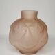 Art Deco ball vase, pink glass