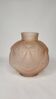 Art Deco ball vase, pink glass