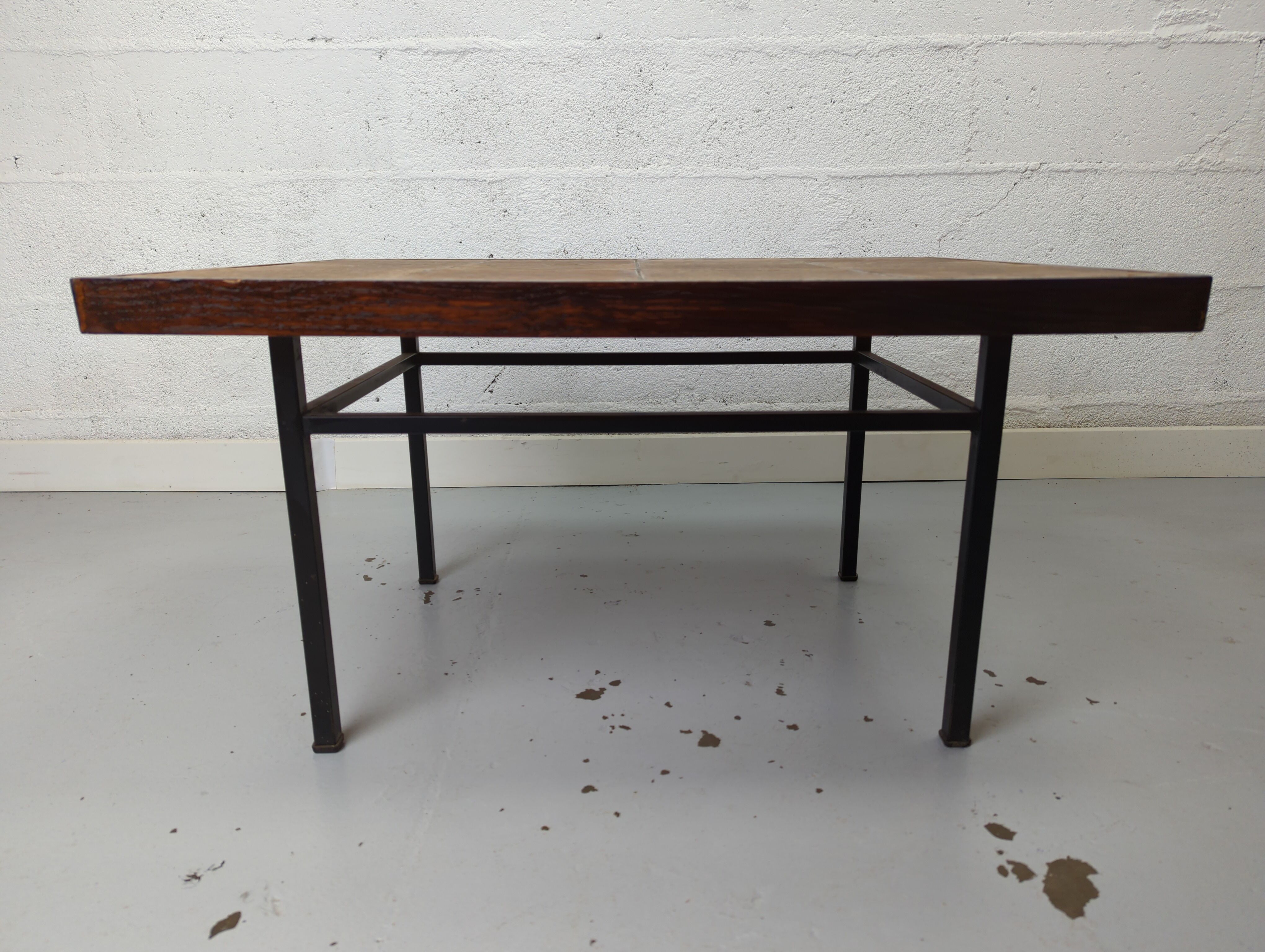 Metal and ceramic coffee table