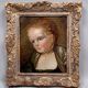 Portrait of a young girl from the 18th century.