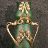 Paire de vases en verre français dans le style art nouveau